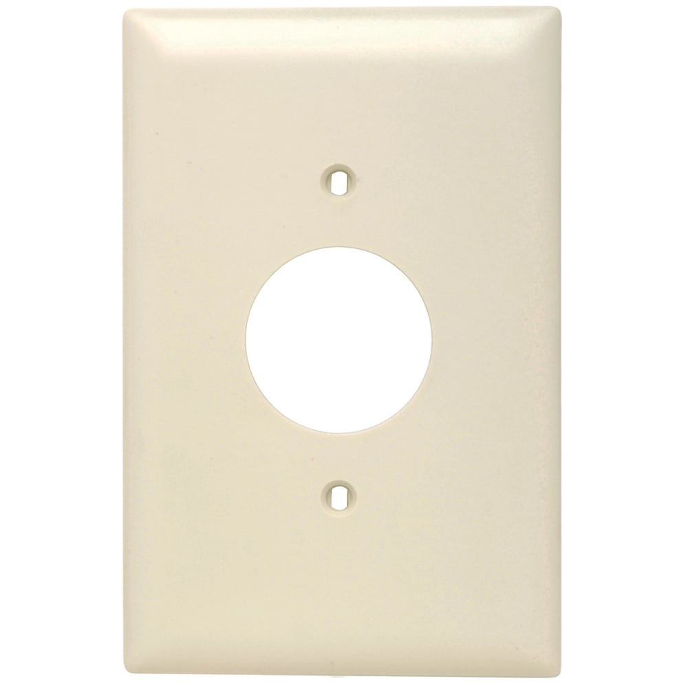 TPJ7LA TradeMaster Jumbo 1-Gang Nylon Wall Plate, Single Receptacle Opening, Light Almond