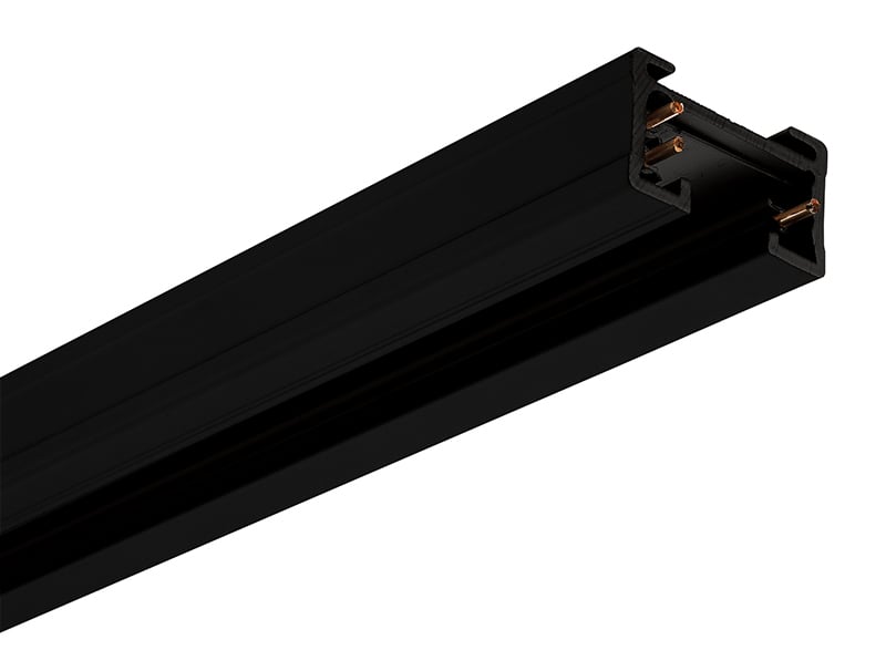 TU 12FT BL TU Series 2-Circuit Trac System, 12 ft L x 1-3/8 in W x 13/16 in D, Extruded Aluminum