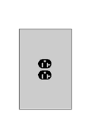 U010 Midwest GE Heavy Duty Unmetered Power Outlet Panel, 120 V AC, 20 A, 1 Phase , 14 to 10 AWG Wire, Surface Mount