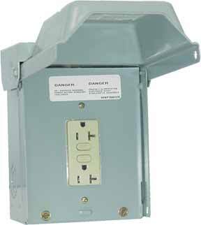 U010010 Midwest GE Power Outlet Pedestal, 120 V AC, 20 A, 1 Phase, 14 to 10 AWG, 12 to 8 AWG, 12 to 2 AWG Wire, NEMA 3R Enclosure