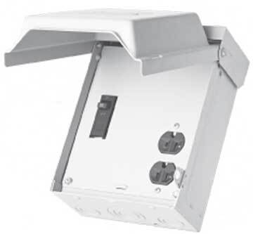 U010C Midwest GE Heavy Duty Unmetered Power Outlet Panel, 120/240 V AC, 20 A, 1 Phase , 14 to 8 AWG, 14 to 6 AWG, 12 to 8 AWG, 12 to 6 AWG Wire, Surface Mount
