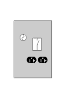 U010H Midwest GE 1-Head Unmetered Power Outlet, 120 V AC, 20 A, 1 Phase , 14 to 10 AWG Wire, Surface Mount