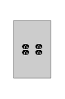 U011 Midwest GE Heavy Duty Unmetered Power Outlet Panel, 120 V AC, 20 A, 1 Phase , 14 to 10 AWG Wire, Surface Mount