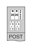U011CP6010 Midwest GE Power Outlet Pedestal, 120/240 V AC, 70 A, 1 Phase, NEMA 3R Enclosure