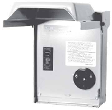 U013C Midwest GE Heavy Duty Unmetered Power Outlet Panel, 120 V AC, 30 A, 1 Phase , 14 to 8 AWG, 14 to 6 AWG, 12 to 8 AWG, 12 to 6 AWG Wire, Surface Mount