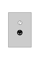 U013F Midwest GE Unmetered Power Outlet, 120 V AC, 30 A, 1 Phase , 14 to 10 AWG Wire, Surface Mount
