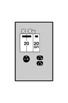U036G Midwest GE 1-Head Unmetered Temporary Power Outlet, 120/240 V AC, 40 A, 1 Phase , 14 to 8 AWG, 14 to 2 AWG Wire, Surface Mount
