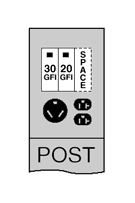 U040GP6 Midwest GE 1-Head Unmetered Power Pedestal, 120/240 V AC, 70 A, 1 Phase, 6 AWG to 350 kcmil Wire, NEMA 3R Enclosure
