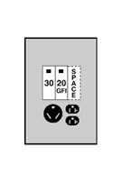 U041G Midwest GE Power Outlet Pedestal, 120/240 V AC, 70 A, 1 Phase, 14 to 8 AWG, 14 to 2 AWG, 12 to 8 AWG, 12 to 2 AWG, 14 to 10 AWG Wire, NEMA 3R Enclosure