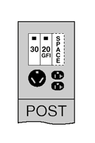 U041GP4 Midwest GE 1-Head Unmetered Power Pedestal, 120/240 V AC, 70 A, 1 Phase, 6 AWG to 350 kcmil Wire, NEMA 3R Enclosure