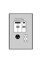 U051C010 Midwest GE Unmetered Power Outlet Panel, 120/240 V AC, 70 A, 1 Phase , 14 to 8 AWG, 12 to 8 AWG, 12 to 2 AWG Wire, Surface Mount