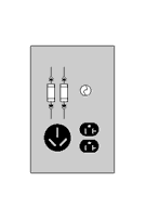 U051F Midwest GE Unmetered Power Outlet, 120/240 VAC, 50 A, 1 Phase , 14 to 8 AWG, 12 to 8 AWG Wire, Surface Mount