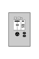 U051G Midwest GE 1-Head Unmetered Power Outlet, 120/240 VAC, 70 A, 1 Phase , 14 to 8 AWG, 14 to 2 AWG Wire, Surface Mount