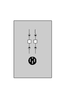U054F Midwest GE 1-Head Unmetered Power Outlet, 120/240 VAC, 50 A, 1 Phase , 14 to 8 AWG, 14 to 2 AWG Wire, Surface Mount