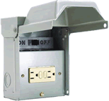 U065NA1010 Midwest GE Non-Fused Non-Automatic AC Disconnect Switch With Receptacle Door, 240 V AC, 60 A, 10 hp