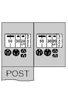 U075GB6 Midwest GE 2-Head Unmetered Power Pedestal, 120/240 V AC, 100 A, 1 Phase, 6 AWG to 350 kcmil Wire, NEMA 3R Enclosure