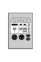 U075GTL Midwest GE Unmetered Power Outlet Panel, 120/240 V AC, 100 A, 1 Phase , 14 to 8 AWG, 14 to 2 AWG, 12 to 8 AWG, 12 to 2 AWG Wire