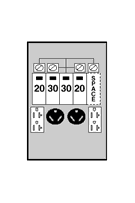 U131CTL010 Midwest GE Power Outlet Pedestal, 120/240 V AC, 100 A, 1 Phase, NEMA 3R Enclosure