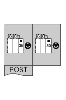 U132CB6 Midwest GE 2-Head Unmetered Power Pedestal, 120/240 V AC, 70 A, 1 Phase, 14 to 8 AWG, 14 to 2 AWG Wire, NEMA 3R Enclosure