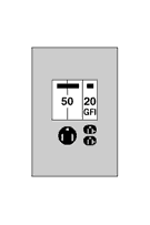 U511G Midwest GE Unmetered Power Outlet, 120/240 V AC, 70 A, 1 Phase , 14 to 8 AWG, 12 to 8 AWG Wire, Surface Mount