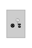 U550F Midwest GE Unmetered Power Outlet, 120/240 VAC, 50 A, 1 Phase , 12 to 8 AWG Wire, Surface Mount