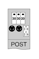 U611CP6010 Midwest GE Type RV Power Outlet Pedestal, 120/240 V AC, 80 A, 1 Phase, 2 AWG to 250 kcmil Wire, NEMA 3R Enclosure