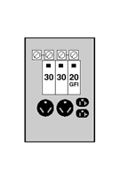 U611GTL Midwest GE Recreation Unmetered Power Outlet Panel, 120/240 V AC, 80 A, 1 Phase , 14 to 8 AWG, 14 to 1/0 AWG, 12 to 8 AWG, 12 to 1/0 AWG, 14 to 10 AWG Wire
