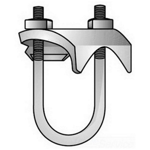 UBC-150G Type UBC Right Angle Conduit K-Clamp, 1-1/2 in, For Use With EMT/IMC/Rigid Metal Conduit, Malleable Iron, Hot Dip Galvanized