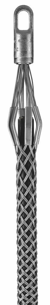 3301047 Standard Type K Duty Non-Mounted Pulling Grip, 5 to 5.99 in Dia Cable, 60 in L Mesh, 1-7/8 in Dia Eye, 8000 lb Load, Galvanized Steel