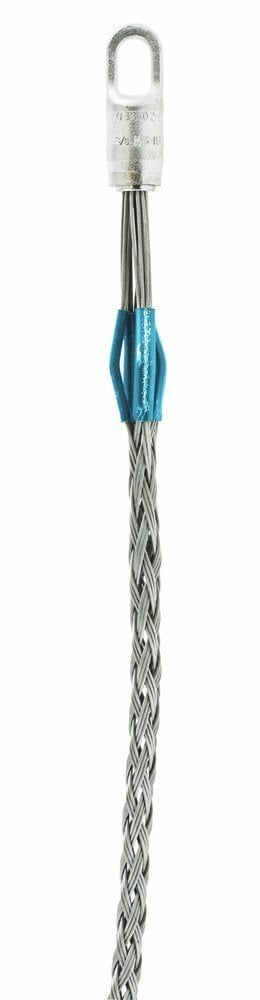 03302020 Standard Multiple Strength Non-Mounted Pulling Grip, 0.75 to 0.99 in Dia Cable, 41 in L Mesh, 1 in Dia Eye, 2880 lb Load, Galvanized Steel