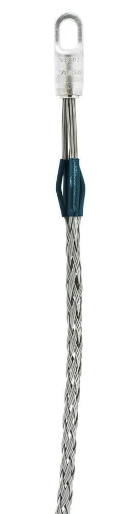 3302028 Standard Multiple Strength Non-Mounted Pulling Grip, 1.75 to 2.24 in Dia Cable, 70 in L Mesh, 1-7/8 in Dia Eye, 9600 lb Load, Galvanized Steel