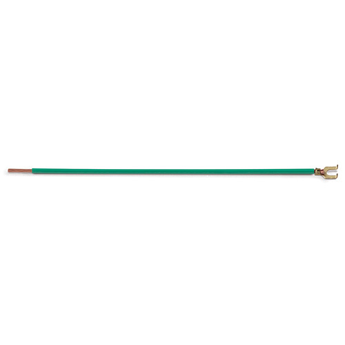 20008 Insulated Ground Bonding Pigtail, 12 AWG Stranded Wire, 8 in L, Flanged Spade Terminal
