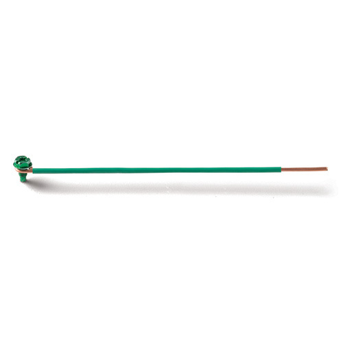 20009 Insulated Ground Bonding Pigtail, 12 AWG Solid Wire, 6-1/2 in L, Captive GSH Ground Screw Terminal