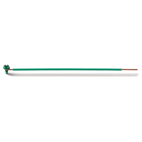 20011 Ground Bonding Pigtail, 12 AWG Insulated/Solid Wire, 8 in L, Captive GSH Ground Screw Terminal