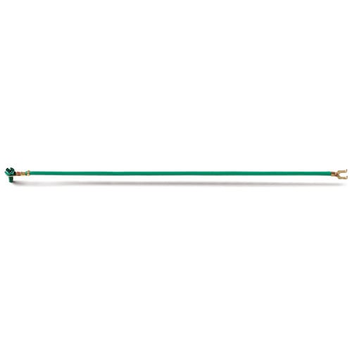 20026 Ground Bonding Pigtail, 12 AWG Insulated/Stranded Wire, 12 in L, Flange Spade/GSC Ground Screw/Ring Terminal