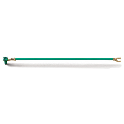 20041 Ground Bonding Pigtail, 12 AWG Insulated/Stranded Wire, 8 in L, Flange Spade/GSC Ground Screw/Ring Terminal