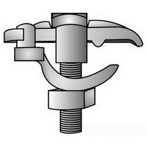UEC-75G Type UEC Edge Conduit K-Clamp, 3/4 in, For Use With Rigid Conduit, Malleable Iron, Hot Dip Galvanized