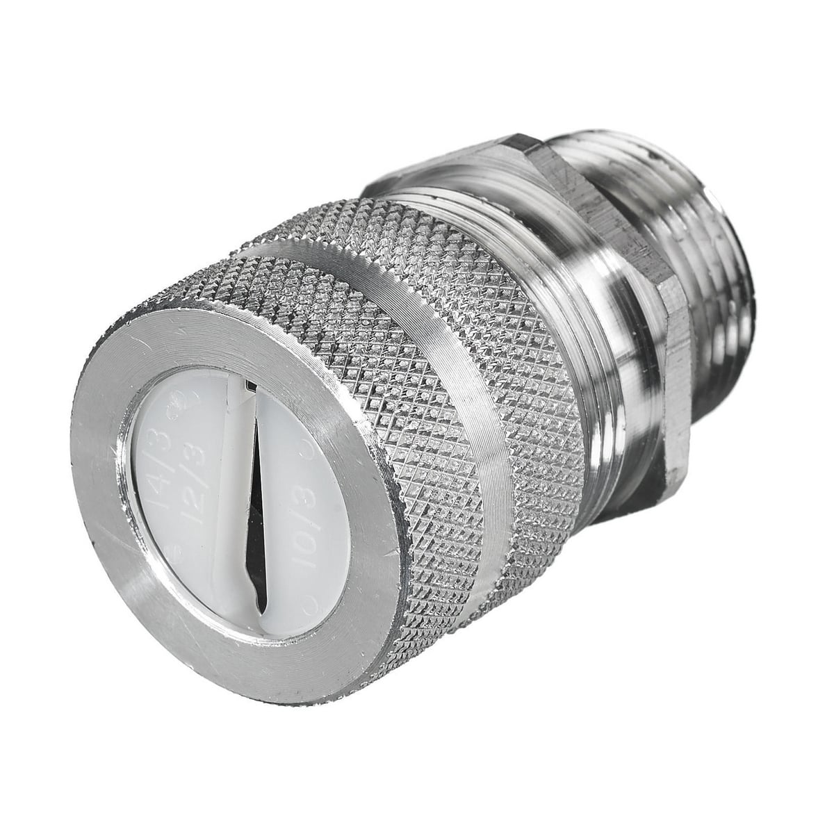 UFC0001 UFC Standard Underground Feeder Straight Cord Connector, 1/2 in Trade, (1) Conductors, 0.2 x 0.4 in to 0.25 x 0.55 in Cable Openings, Aluminum, Machined