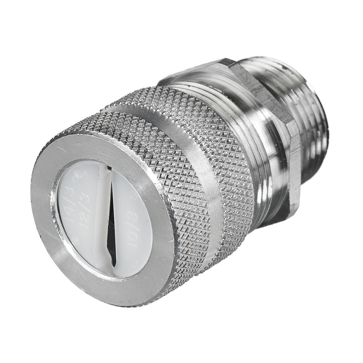UFC0003 UFC Standard Duty Underground Feeder Straight Cord Connector, 3/4 in Trade, (1) Conductors, 0.2 x 0.6 in to 0.26 x 0.78 in Cable Openings, Aluminum, Machined