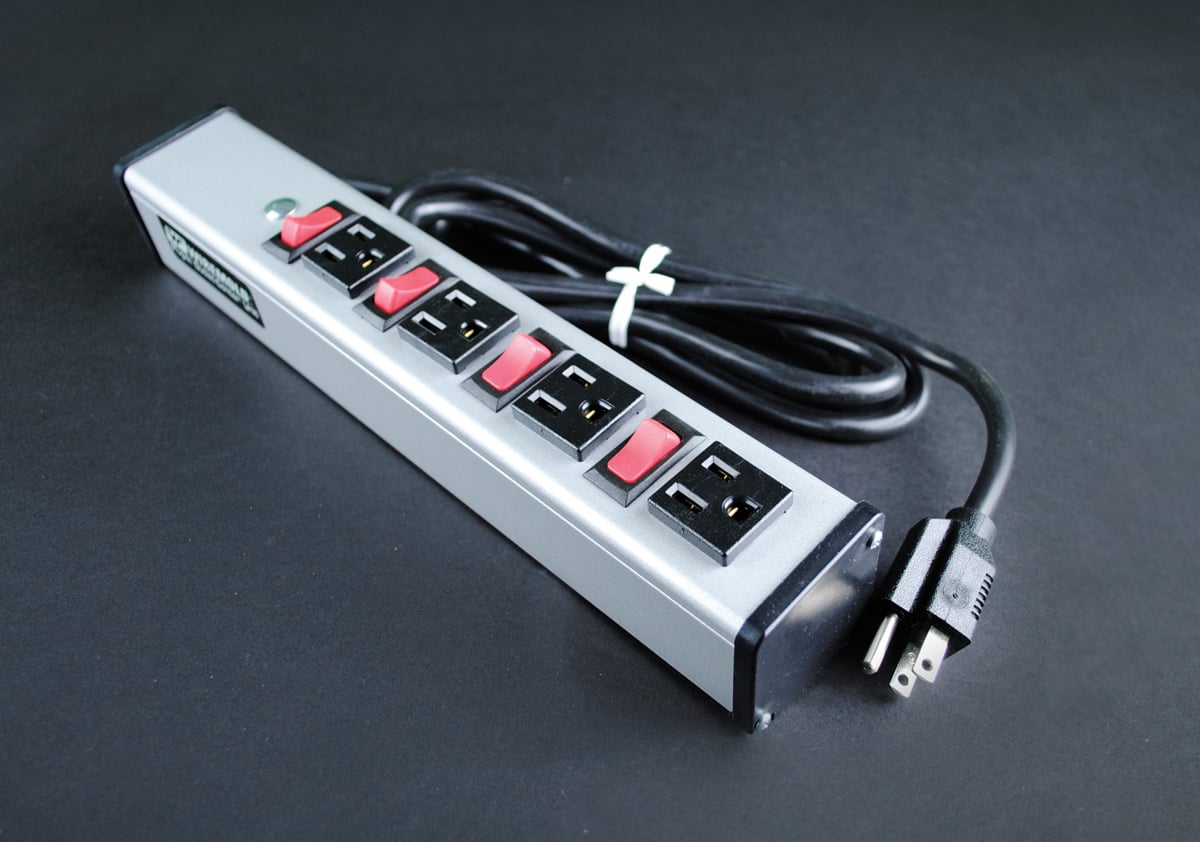 15A, 4 OL, 4 SWITCHES, 6 FT, GY
