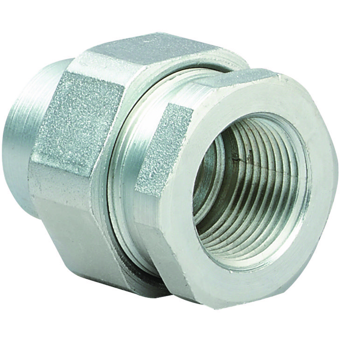 UNF6 UNF Female to Female Conduit Union, 2 in, Duraloy Iron, Electro-Plated Zinc