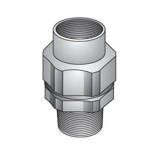 UNY-100S Dust-Ignitionproof Explosionproof Raintight Conduit Union, 1 in, Steel, Zinc Electroplated