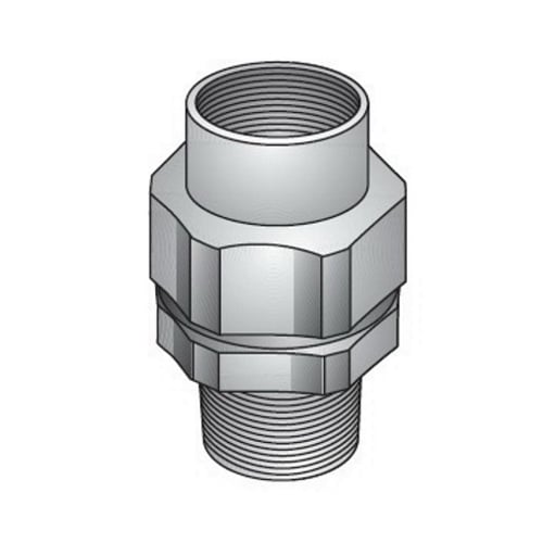 UNY-75S Dust-Ignitionproof Explosionproof Conduit Union, 3/4 in, Steel, Zinc Electroplated