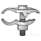 OZ-Gedney Type UPC Parallel Conduit Clamp, 3/4 IN Cable, Cable Type: Rigid Conduit, IMC, EMT, Malleable Iron, Steel Nuts And Bolts, Finish: Clamp: Hot Dip Galvanized, Hardware: Mechanically Galvanized, For Securing Rigid Conduit, IMC or EMT Condui