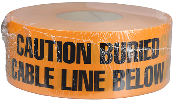 UT43D Non-Adhesive Underground Tape, Orange, 1000 ft L x 3 in W x 4 mil THK