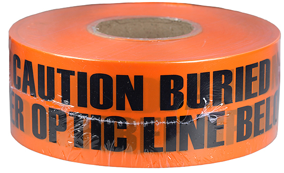 UT44D Non-Adhesive Underground Tape, Orange, 1000 ft L x 3 in W x 4 mil THK