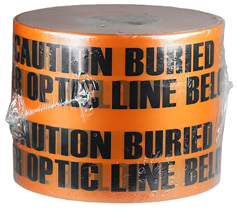 UT47D Non-Adhesive Underground Tape, Orange, 1000 ft L x 6 in W x 4 mil THK