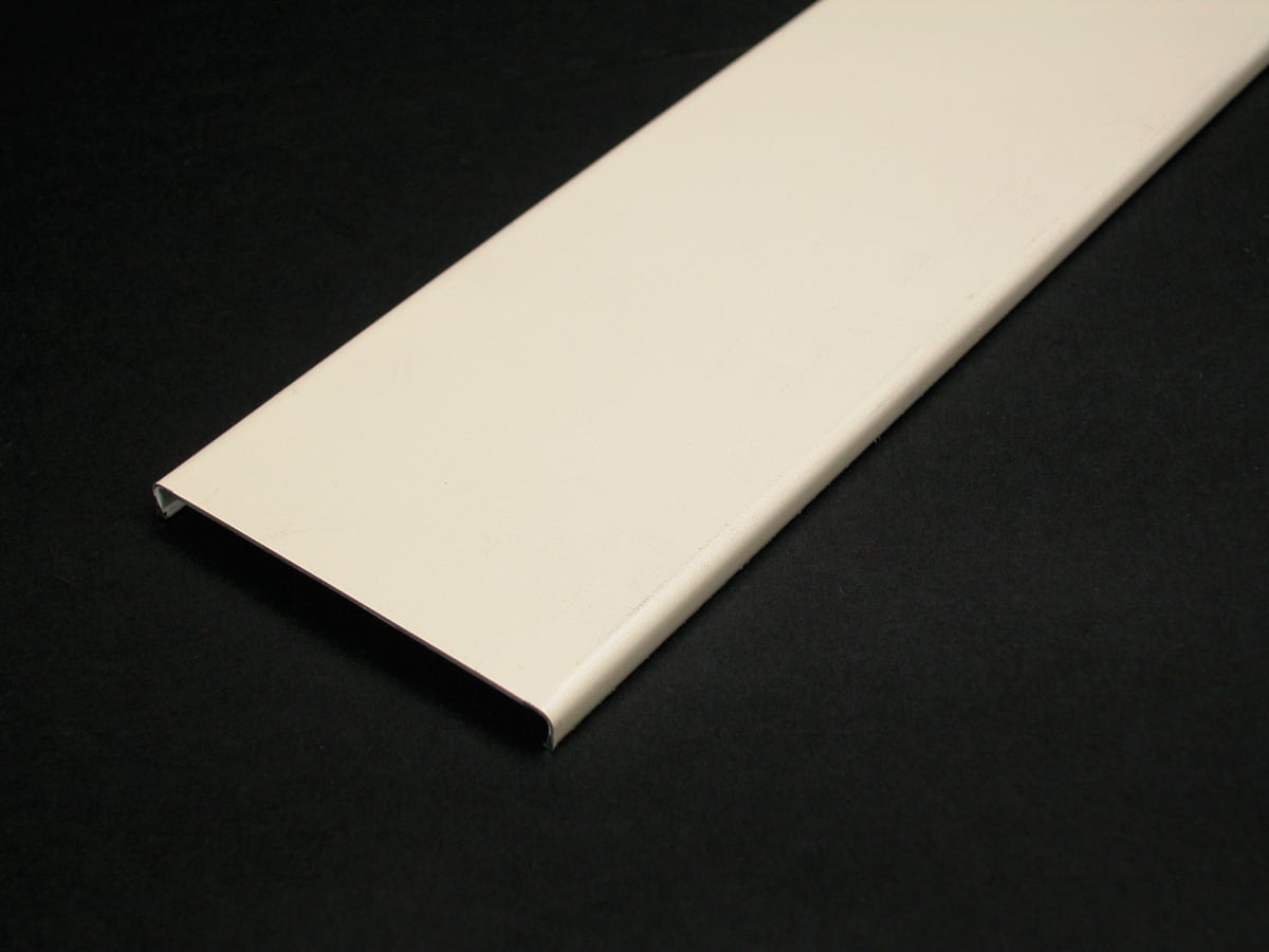 V3000C075 1-Channel Pre-Cut Raceway Cover, 7-1/2 in L, Steel, Gray/Ivory