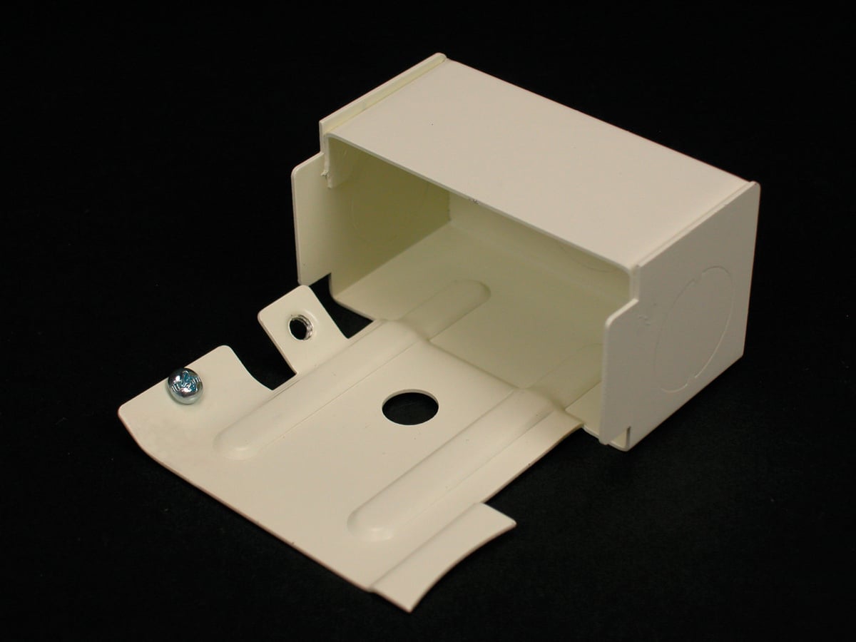 Entrance End Fitting, Ceiling/Floor/Wall Mounting, For Use With: 3000 Series Raceway, Steel, Ivory, 2-3/4 in L x 1-3/8 in W Dimensions