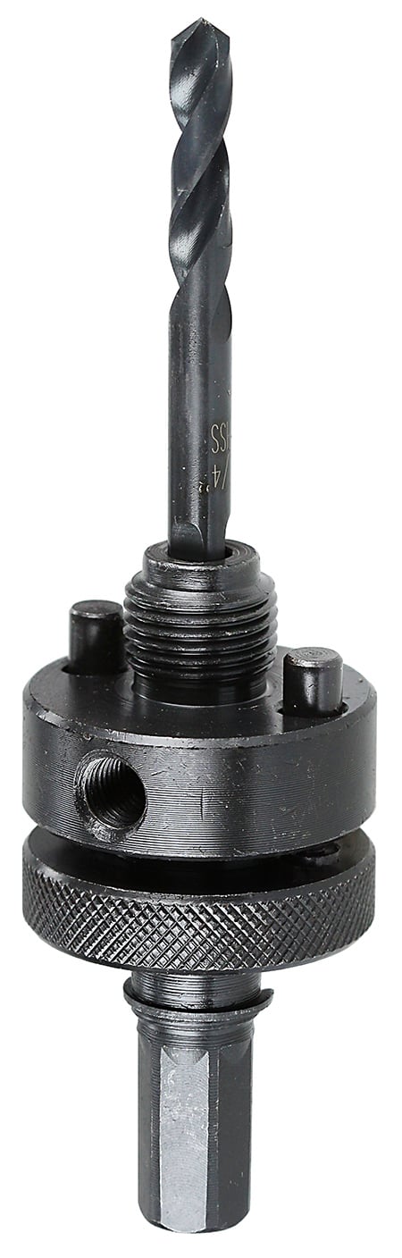 V45P Hole Saw Tool Arbor With Pilot Drill, 1/4 in Arbor, 7/16 in Dia Hex Shank, 1/4 in Pilot Drill